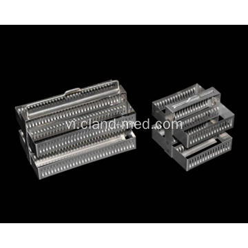 Kính hiển vi Slide Staining Racks, thép không gỉ